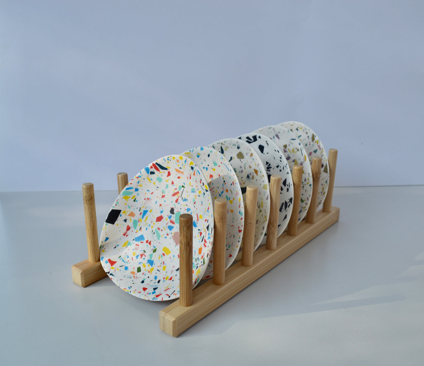 A. Triangular Rainbow Terrazzo Plate