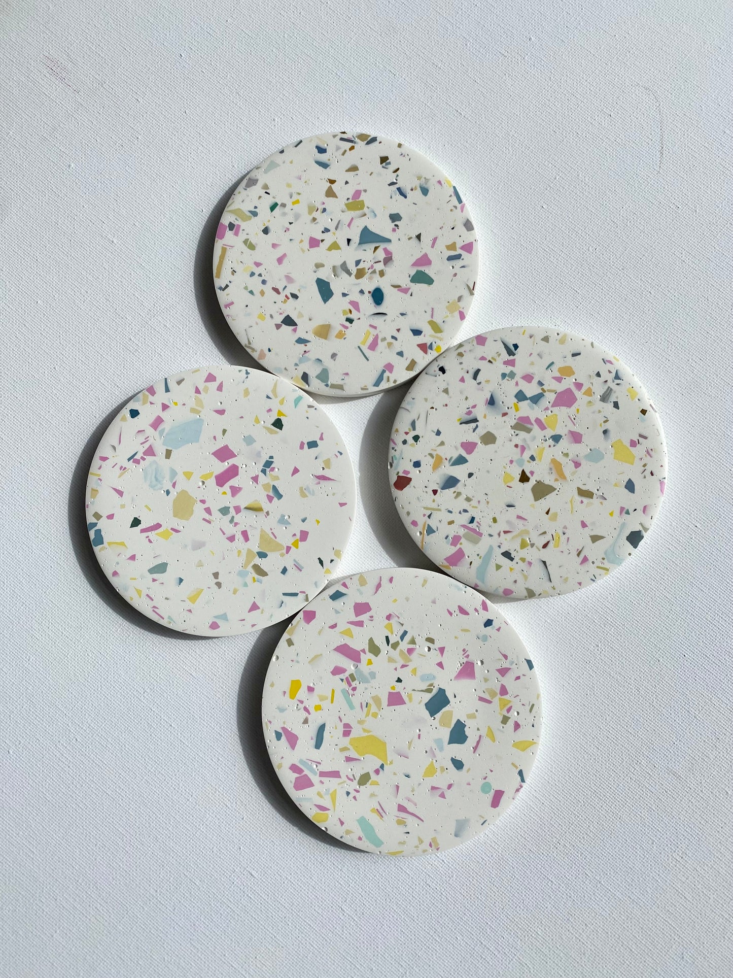 A. Pastel Terrazzo Coasters